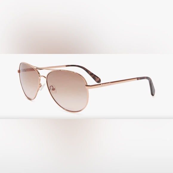 NWT: Kate Spade ♠️ Emmaline Sunglasses in Rose Gold 😎 - Picture 2 of 5